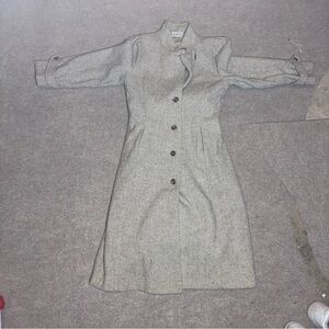 Vintage Freddi-Gail Herringbone Wool Coat Made in USA Womens Tailored